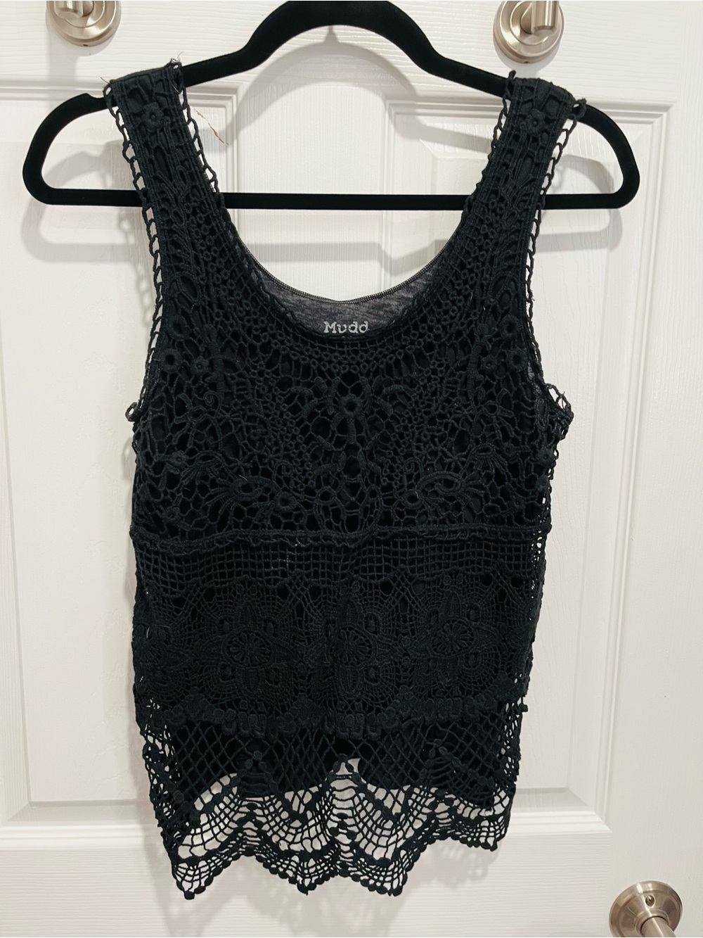 Mudd Black Crochet Lace Tank